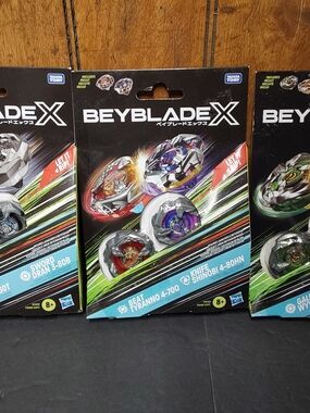 Beyblade X Beat Tyranno & Knife Shinobi Dual Pack - Purple, Red, Silver